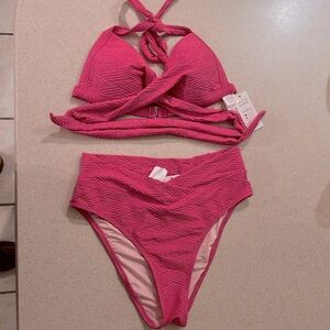 NWT Cupshe pink bikini